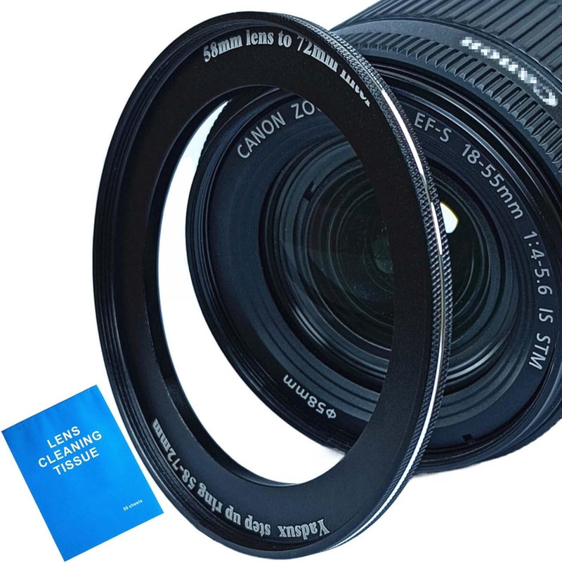 Yadsux 62mm to 77mm Step Up Ring+Lens Cleaning Paper - Image 1